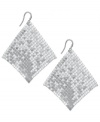 Disco chic. These shimmering mesh earrings from Alfani add the spark your evening wardrobe needs. Crafted in silver tone mixed metal. Approximate drop: 3 inches.