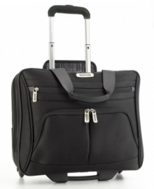 With a savvy style that's workplace ready, this feminine case emphasizes the pleasure of business. The spacious triple-compartment interior serves three essential functions: padded computer case, three-file divider and everyday brief. Limited lifetime warranty. With a savvy style that's workplace ready, this feminine case emphasizes the pleasure of business. The spacious triple-compartment interior serves three essential functions: padded computer case, three-file divider and everyday brief. Limited lifetime warranty.