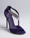 These B Brian Atwood evening pumps will suit you to a T, with lavish T-straps laden with jeweled details.