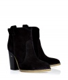 Add a punch of Parisian cool into your everyday favorite footwear collection with Laurence Dacades suede ankle boots, detailed with grosgrain trim and a natural crepe sole for a chic, casual finish - Rounded toe, covered leather heel, grosgrain welt - Pair with super slim skinnies and chunky knits for effortless days