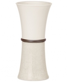 Think beyond plates and bowls – the Lucia Rose vase adds ambiance to your table with a metallic glaze and crackle effect in earthy stoneware. Designed by veteran Dansk designer, Niels Refsgaad. Think beyond plates and bowls – the Lucia Rose vase adds ambiance to your table with a metallic glaze and crackle effect in earthy stoneware. Designed by veteran Dansk designer, Niels Refsgaad.