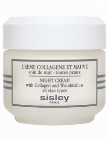 A firming night cream to help prevent the appearance of fine lines and wrinkles. Skin retains a soft, firm and well-toned appearance. Formulated with a high concentration of soluble collagen to prevent skin aging and woodmallow for its softening action. With regular use, this cream helps to: Minimize the appearance of fine lines and wrinkles Store skin's energy and vitality for a youthful look 1.6 oz. A firming night cream to help prevent the appearance of fine lines and wrinkles. Skin retains a soft, firm and well-toned appearance. Formulated with a high concentration of soluble collagen to prevent skin aging and woodmallow for its softening action. With regular use, this cream helps to: Minimize the appearance of fine lines and wrinkles Store skin's energy and vitality for a youthful look 1.6 oz.