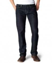 Stay on the straight and narrow in these classic jeans with an exceptionally slim fit. Stay on the straight and narrow in these classic jeans with an exceptionally slim fit.