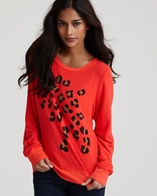 This vibrant WILDFOX leopard-print sweatshirt hits all the right sartorial spots.