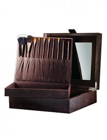 Limited-edition collection features 10 of Laura's essential brushes that ensure the most flawless application and includes different brushes for eyes, cheeks, face and lips. Sure to be a coveted collector's edition, these must-have brushes are the perfect gift this holiday season. Made in USA. Limited-edition collection features 10 of Laura's essential brushes that ensure the most flawless application and includes different brushes for eyes, cheeks, face and lips. Sure to be a coveted collector's edition, these must-have brushes are the perfect gift this holiday season. Made in USA.