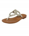 Dreamy and flirty, the Palma flat sandals from Ivanka Trump offer a little sparkle and flattering shape to your feet.