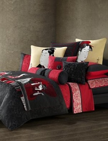 East meets West in a bold palette inspired by the delicate beauty and rich traditions of Japan.An elegant jacquard, lavishly embellished with swirled passementerieRemovable cover18 X 1852% viscose made from bamboo/48% cottonFill: 95% feathers/5% downSpot cleanImported East meets West in a bold palette inspired by the delicate beauty and rich traditions of Japan.An elegant jacquard, lavishly embellished with swirled passementerieRemovable cover18 X 1852% viscose made from bamboo/48% cottonFill: 95% feathers/5% downSpot cleanImported