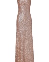 With a shimmer of allover sequinning and figure-hugging fit, Jenny Packhams evening gown is as eye-catching as it is exquisite - Wide neckline, cap sleeves - Form-fitting top, softly draped skirt - Wear with flawless platform pumps and a statement metallic box clutch