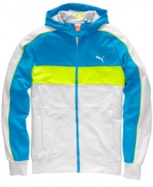 Suit up like a pro sprinter with the speed-infused Jamaican design of Puma's sleek Faas hoodie. (Clearance) Suit up like a pro sprinter with the speed-infused Jamaican design of Puma's sleek Faas hoodie. (Clearance)