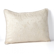 Dreamy cream on cream, the detailed floral embroidery on this Lauren by Ralph Lauren decorative pillow brings heirloom luxury to your decor. Dreamy cream on cream, the detailed floral embroidery on this Lauren by Ralph Lauren decorative pillow brings heirloom luxury to your decor.