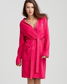 Feel spoiled in this super soft cotton hooded robe from Ralph Lauren. Feel spoiled in this super soft cotton hooded robe from Ralph Lauren.