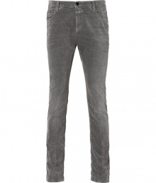 Work a modern edge into your everyday casual essentials with Closeds soft grey anthracite trousers - Flat front, classic five-pocket style, button closure, belt loops - Contemporary straight slim leg - Wear with tees and edgy knits, or with casual button-downs and kick-around boots Work a modern edge into your everyday casual essentials with Closeds soft grey anthracite trousers - Flat front, classic five-pocket style, button closure, belt loops - Contemporary straight slim leg - Wear with tees and edgy knits, or with casual button-downs and kick-around boots