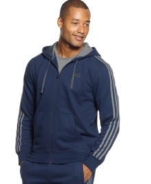 When you know the day's activities are going to call for comfort, this fleece hoodie from adidas will be the key. When you know the day's activities are going to call for comfort, this fleece hoodie from adidas will be the key.