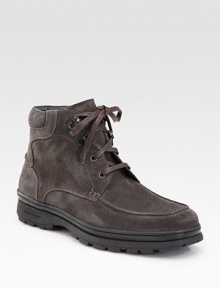 Ankle-high winter comfort with the softness of suede, stitched with rugged construction and an easy-wearing rubber sole.Leather lining Padded insole Rubber sole Made in Italy Ankle-high winter comfort with the softness of suede, stitched with rugged construction and an easy-wearing rubber sole.Leather lining Padded insole Rubber sole Made in Italy