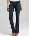 Accented with jeweled hardware, these True Religion bootcut jeans offer a glamorous leg up in the denim division.