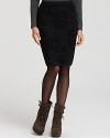 All-over jacquard lends texture to this Eileen Fisher pencil skirt for a modern update to the iconic silhouette.