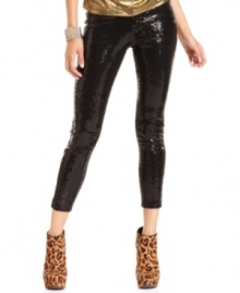 Star style made easy! Baby Phat's sequin, five-pocket skinny pants are designed for the party life.