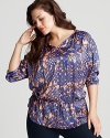 T Bags Plus Size Printed Tunic