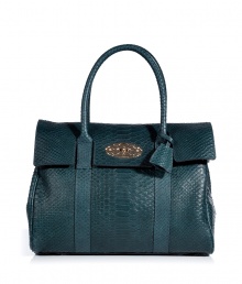 The classic must-have Bayswater bag from Mulberry gets an edgy upgrade with this jewel-toned snake-embossed redux - Front flap with logo turn-lock closure, top carrying handles, belted sides, internal zip pocket, snake-embossed leather - Pair with a slinky sheath or leather leggings and an oversized boho blouse The classic must-have Bayswater bag from Mulberry gets an edgy upgrade with this jewel-toned snake-embossed redux - Front flap with logo turn-lock closure, top carrying handles, belted sides, internal zip pocket, snake-embossed leather - Pair with a slinky sheath or leather leggings and an oversized boho blouse