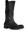 Stylish boots in fine black leather - From the hot Belgian label N.d.c. - Casual and crazy cool - Ankle high, with a round toe and sturdy sole - Top quality - A classic you will wear forever - Brilliant with all washes of jeans, chinos, corduroys