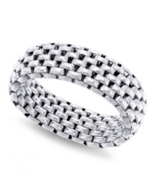 Stunning in sterling silver. Giani Bernini's mesh stretch ring features a stunning look that's fashion-forward. Ring adjusts to fit finger. Stunning in sterling silver. Giani Bernini's mesh stretch ring features a stunning look that's fashion-forward. Ring adjusts to fit finger.