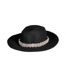 Ultra cool and equally glam, Juicy Coutures floppy black fedora guarantees an effortless chic edge to your outfit - Floppy brim, clear crystal embellished band - Wear with edgy leather jackets and stand-out statement accessories Ultra cool and equally glam, Juicy Coutures floppy black fedora guarantees an effortless chic edge to your outfit - Floppy brim, clear crystal embellished band - Wear with edgy leather jackets and stand-out statement accessories