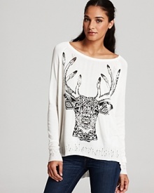 Lauren Moshi Sweater - Johnson Deer Graphic