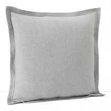 Inspired by the refined polish of menswear, this relaxed collection pairs solid brushed cotton and twill with faux suede trim and plaid. This decorative pillow has the feel of soft flannel in light grey with two rows of channel stitching detail. Inspired by the refined polish of menswear, this relaxed collection pairs solid brushed cotton and twill with faux suede trim and plaid. This decorative pillow has the feel of soft flannel in light grey with two rows of channel stitching detail.