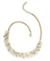 A touch of glass. Charter Club offers refined elegance with this necklace crafted from gold-tone mixed metal and featuring glass pearl clusters. Approximate length: 19 inches + 3-inch extender.