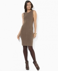 Lauren Ralph Lauren's petite sheath dress is always in style, and this season's essential is knit in ultra-fine merino wool for softness.