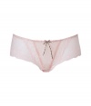 Channel vintage-inspired romance in these ultra-luxe lacy briefs from Elle MacPherson Intimates - Allover lace, thin waistband, wide side garters, front leopard print bow detail, semi-sheer back - Perfect under virtually any outfit or paired with a matching bra for stylish lounging