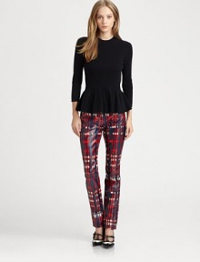 Featuring an amazing print, it's the distinctive take on leather pants that only Tory Burch could design.Hook-and-eye closureZip flyAllover printInseam, about 32LeatherDry clean by leather specialistImported Model shown is 5'10½ (179cm) wearing US size Small. 