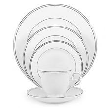 One of the most popular china patterns, Federal Platinum is pristine bone china with double bands of precious platinum. This classic pattern will transform any table setting from ordinary to extraordinary. Each serving piece is distinguished by a footed stand, creating a beautiful presentation. The perfect complement to Lenox sterling or stainless flatware and platinum-banded stemware. And perfect for any occasion. One of the most popular china patterns, Federal Platinum is pristine bone china with double bands of precious platinum. This classic pattern will transform any table setting from ordinary to extraordinary. Each serving piece is distinguished by a footed stand, creating a beautiful presentation. The perfect complement to Lenox sterling or stainless flatware and platinum-banded stemware. And perfect for any occasion.