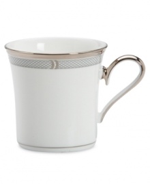 Beautiful in its simplicity, this dinnerware collection features a timeless, elegant design. The pristine white bone china is accented by a single, shimmering band of platinum. The understated beauty will add a refined sophistication to your dining experience for years to come. Qualifies for Rebate Beautiful in its simplicity, this dinnerware collection features a timeless, elegant design. The pristine white bone china is accented by a single, shimmering band of platinum. The understated beauty will add a refined sophistication to your dining experience for years to come. Qualifies for Rebate