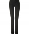 A chic pair of dark, straight leg trousers is a wardrobe staple, and this Joseph khaki gabardine stretch style has enduring appeal - Slim, low rise cut - Five pocket style, belt loops, zip fly and button closure - Classically cool, perfect for pairing with button-downs, cashmere pullovers or silk blouses and ballet flats or pumps