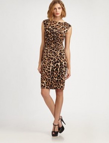 Wildly flattering, featuring an exotic leopard print and an alluring cutout back detail.BoatneckSleevelessSide gathersBack cutout with hook-and-eye closureFully linedAbout 24 from natural waistPolyesterDry cleanMade in USA of imported fabricModel shown is 5'10 (177cm) wearing US size 4. Wildly flattering, featuring an exotic leopard print and an alluring cutout back detail.BoatneckSleevelessSide gathersBack cutout with hook-and-eye closureFully linedAbout 24 from natural waistPolyesterDry cleanMade in USA of imported fabricModel shown is 5'10 (177cm) wearing US size 4.