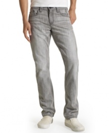 Rugged charm meets modern edge with these updated skinny straight leg jeans from Levi's. Rugged charm meets modern edge with these updated skinny straight leg jeans from Levi's.