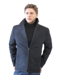 With a sleek, simple design, this jacket from Levi's will instantly set your casual wardrobe at attention. With a sleek, simple design, this jacket from Levi's will instantly set your casual wardrobe at attention.