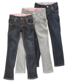 A sassy straight-leg style is a grown-up way for her to wear her favorite Levi's. A sassy straight-leg style is a grown-up way for her to wear her favorite Levi's.