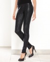 INC's elastic-waistband pants get a nighttime-ready makeover: it's amazing what a little shine and a lacy print can do!