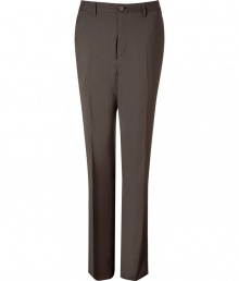 These classic cut pants inject instant elegance to your workweek look - Slim cut, straight leg, front crease detail, front pockets, back welt pockets with button - Pair with a matching blazer, a punchy printed button down, and oxfords These classic cut pants inject instant elegance to your workweek look - Slim cut, straight leg, front crease detail, front pockets, back welt pockets with button - Pair with a matching blazer, a punchy printed button down, and oxfords