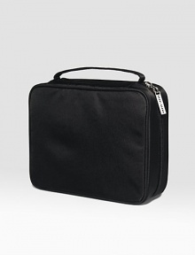 Features a brush holder that can hold seven Short-Handle Brushes and two removable mesh pouches. (Cosmetics sold separately.) 7L X 8½W X 3D Features a brush holder that can hold seven Short-Handle Brushes and two removable mesh pouches. (Cosmetics sold separately.) 7L X 8½W X 3D
