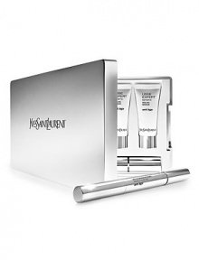 This two-piece helps skin appear smoothed and refined, the complexion radiant with freshness. Includes a renewal peeling masque and a precision wrinkle filler pen that act in synergy for dramatically renewed radiance and an extraordinary smoothing effect on wrinkles. The masque combines the chemical action of glycolic acid with exfoliating micro-spheres to minimize skin surface flaws. This two-piece helps skin appear smoothed and refined, the complexion radiant with freshness. Includes a renewal peeling masque and a precision wrinkle filler pen that act in synergy for dramatically renewed radiance and an extraordinary smoothing effect on wrinkles. The masque combines the chemical action of glycolic acid with exfoliating micro-spheres to minimize skin surface flaws.