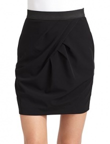 THE LOOKBanded waistFront asymmetrical pleatingDual seam pocketsExposed back zipper closureBack dartsTHE FITAbout 19 from waist to hemTHE MATERIAL91% polyester/9% polyurethaneFully linedCARE & ORIGINDry cleanImportedModel shown is 5'10 (177cm) wearing US size 4. THE LOOKBanded waistFront asymmetrical pleatingDual seam pocketsExposed back zipper closureBack dartsTHE FITAbout 19 from waist to hemTHE MATERIAL91% polyester/9% polyurethaneFully linedCARE & ORIGINDry cleanImportedModel shown is 5'10 (177cm) wearing US size 4.