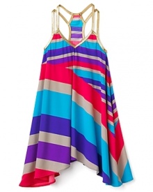 Little Marc Girls' Spliced Cover Up Dress - Sizes 2-12 Little Marc Girls' Spliced Cover Up Dress - Sizes 2-12