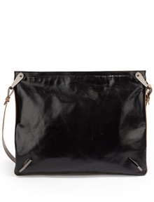 THE LOOKContrast leather shoulder srapLogo-embossed hardware on the cornersContrast pipingTop zip closureTwo inside open pocketsOne inside zip pocketInside logo detailTHE MEASUREMENTShoulder strap, 19 dropRemovable crossbody strap, 17 drop20W X 15H X ¼DTHE MATERIALLeatherFully linedORIGINMade in Italy THE LOOKContrast leather shoulder srapLogo-embossed hardware on the cornersContrast pipingTop zip closureTwo inside open pocketsOne inside zip pocketInside logo detailTHE MEASUREMENTShoulder strap, 19 dropRemovable crossbody strap, 17 drop20W X 15H X ¼DTHE MATERIALLeatherFully linedORIGINMade in Italy