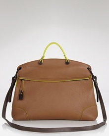 Turn on the neon brights with this electrically-charged satchel from Furla. The poised shape perfects polished daytime style, while the bag's acidic trims add an on-trend edge. Turn on the neon brights with this electrically-charged satchel from Furla. The poised shape perfects polished daytime style, while the bag's acidic trims add an on-trend edge.