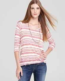 Accented with painterly stripes, this lightweight Soft Joie top is an every-season must-have.