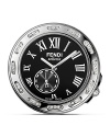 Fendi Round Selleria Stainless Steel Round Watch Head with Diamonds, 37mm