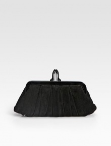 Buttery-smooth calfskin defines this demure bag finished with a signature frame top.Snap top closure One inside open pocket Fully lined 9½W X 5½H X 3D Made in Italy Buttery-smooth calfskin defines this demure bag finished with a signature frame top.Snap top closure One inside open pocket Fully lined 9½W X 5½H X 3D Made in Italy